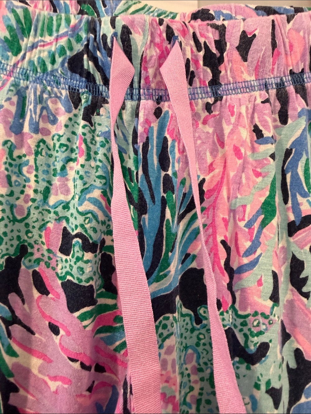 Lilly Pulitzer Coral Reef Pajama Set Pink, Green & Blue - Picture 7 of 16